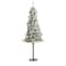 5ft. Pre-Lit Flocked Alpine Artificial Christmas Tree, Clear Lights